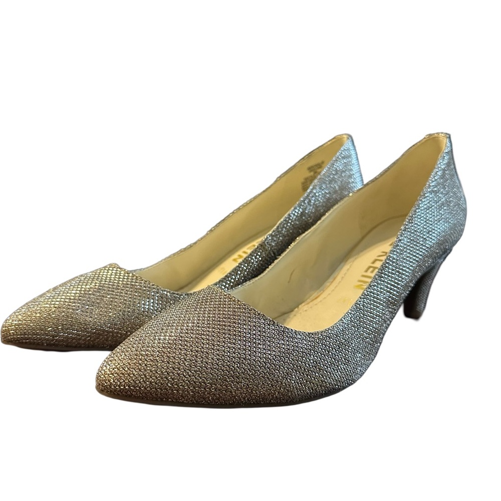Anne Klein Akrosalie Metallic Mesh Sparkle Shimmer Pumps Heels Size 9